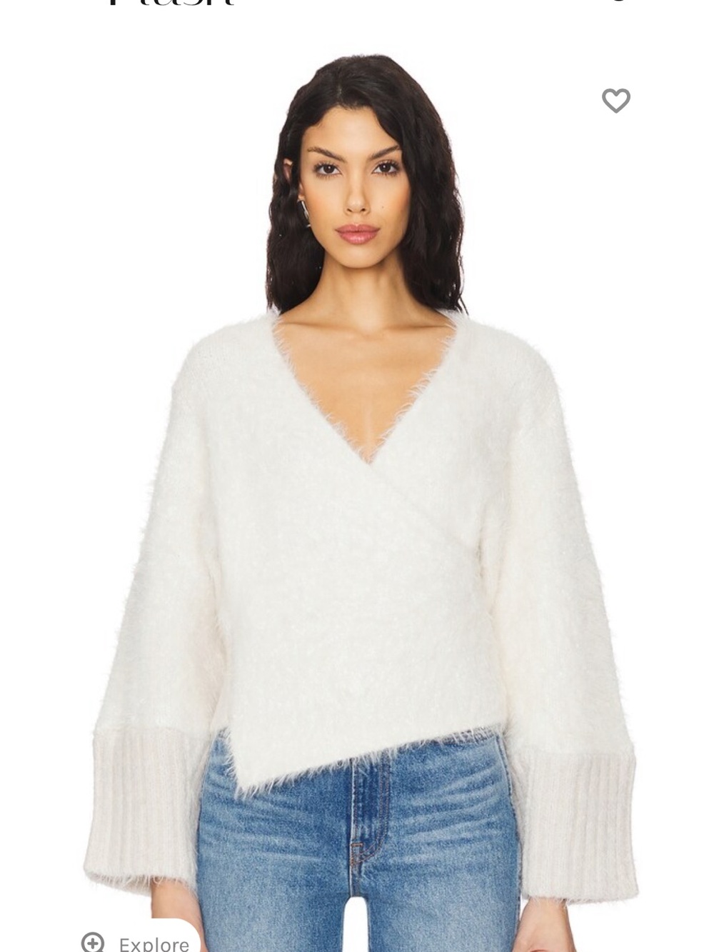 Free people x revolve cozy Fuzzy Wrap Sweater